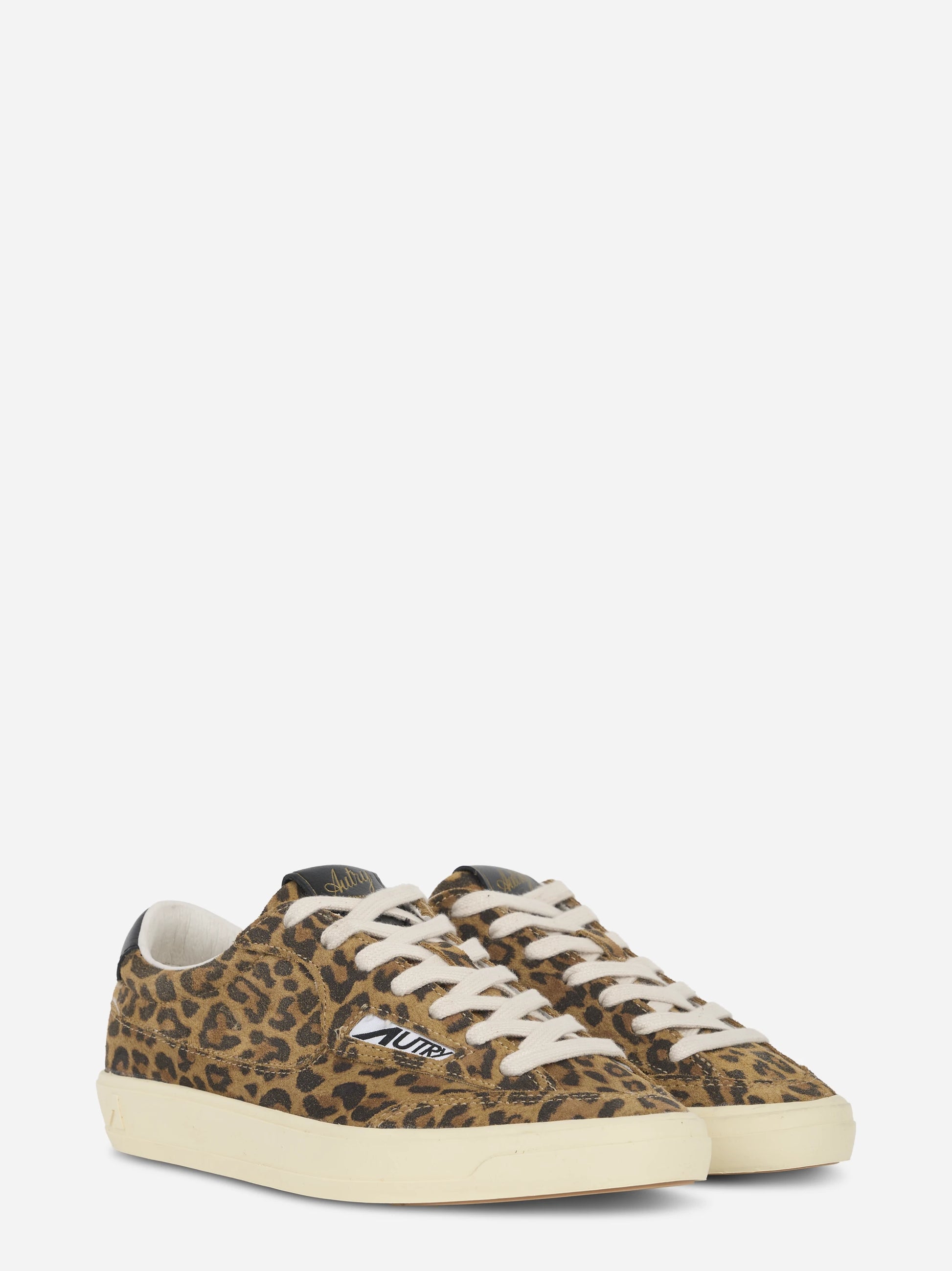 SNEAKERS WINDSCAPE LOW IN SUEDE LEOPARD E NERO