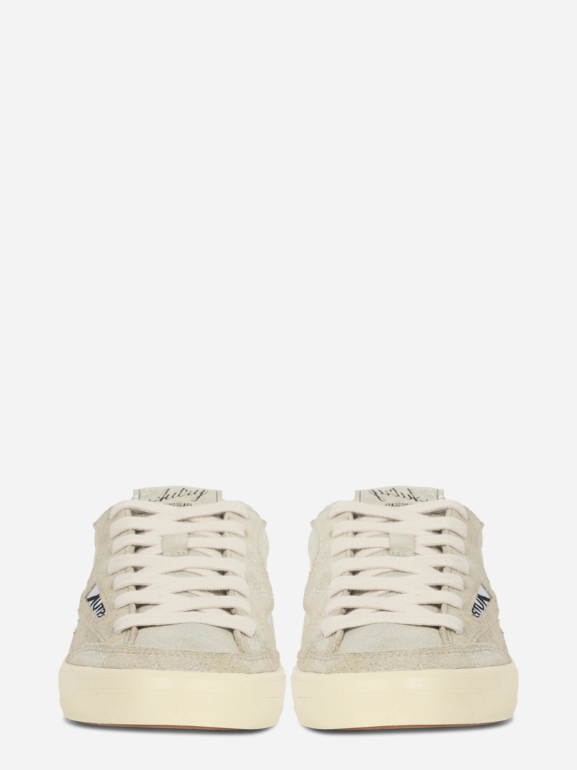 SNEAKERS WINDSCAPE LOW IN SUEDE LAMINATO ARGENTO E NERO