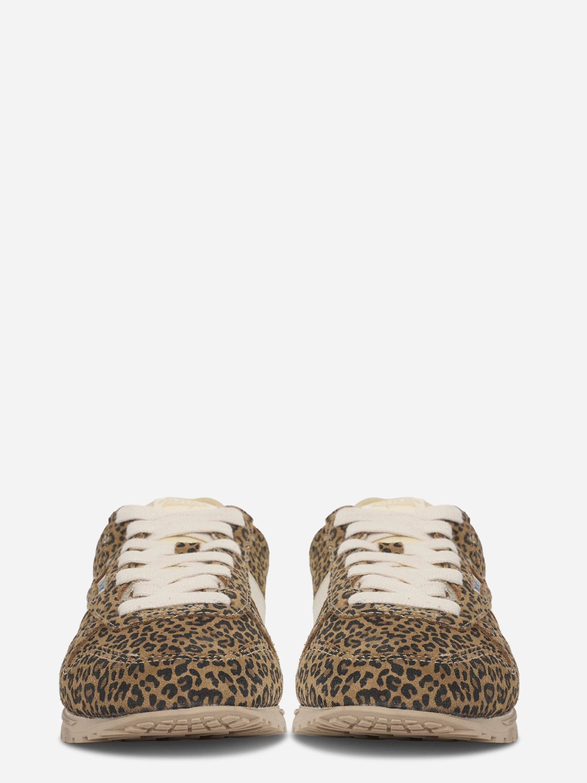 SNEAKERS WINDSPIN IN SUEDE E PELLE LEOPARD E PLATINO
