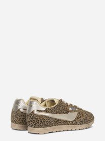 SNEAKERS WINDSPIN IN SUEDE E PELLE LEOPARD E PLATINO