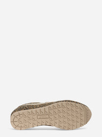SNEAKERS WINDSPIN IN SUEDE E PELLE LEOPARD E PLATINO