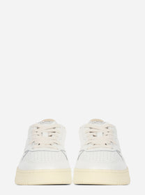 Sneaker Medalist Low in pelle e suede bianca - vista frontale