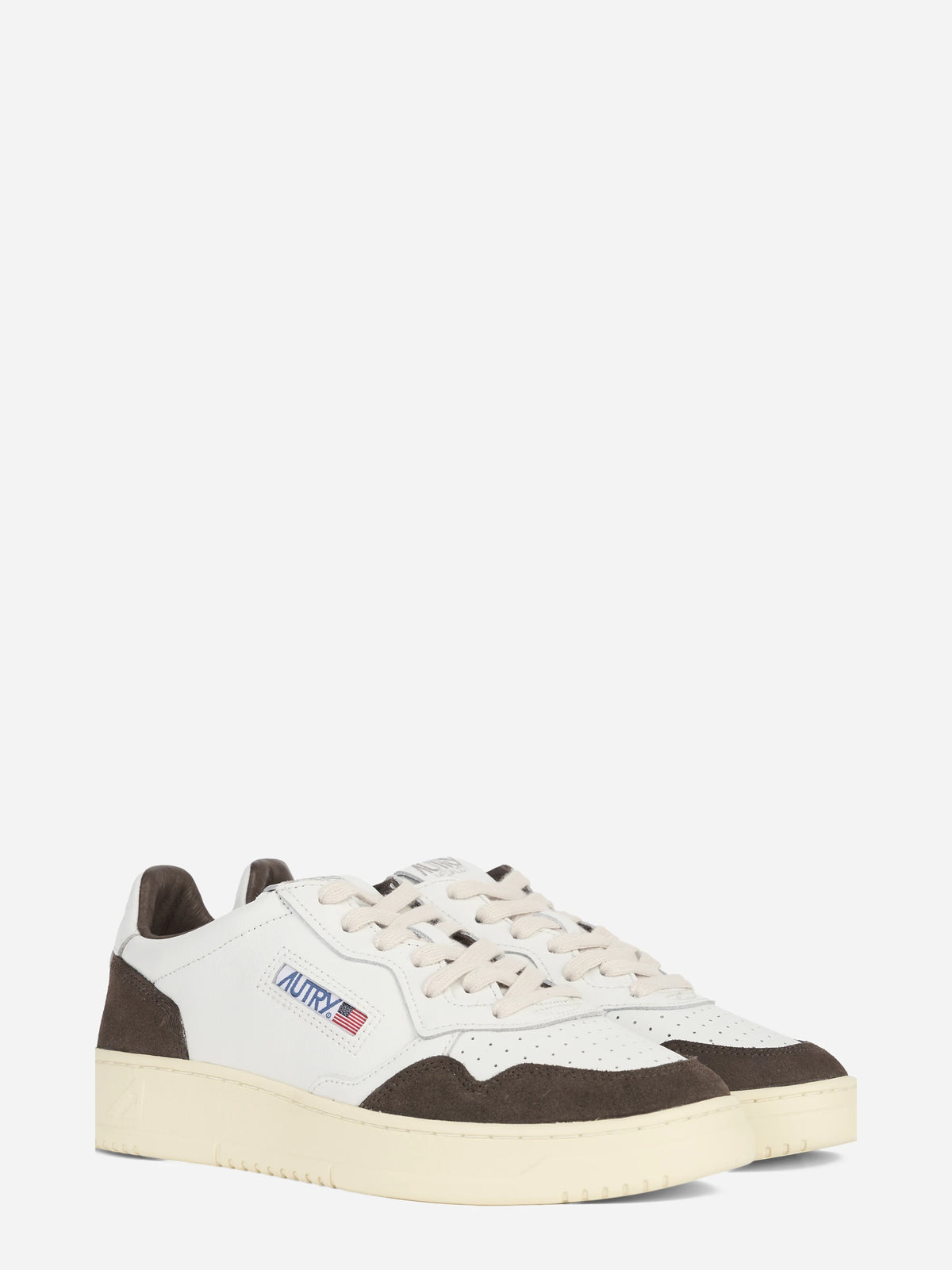 Sneaker Medalist Low in pelle e suede marrone - vista tre quarti