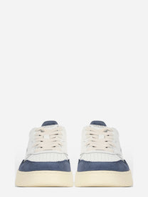 Sneaker Medalist Low in pelle e suede blu - vista frontale