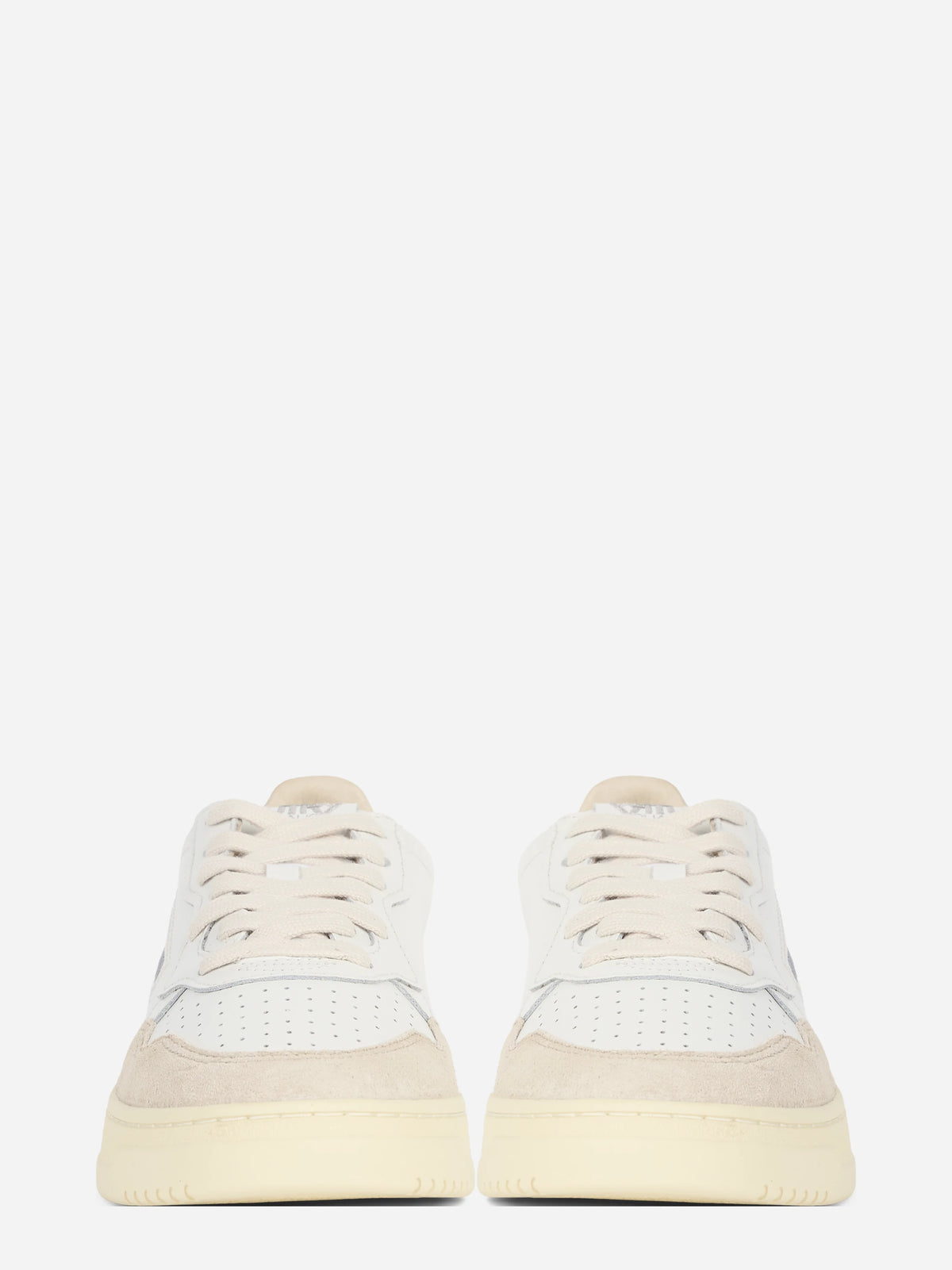 Sneaker Medalist Low in pelle bianca e nera - vista frontale