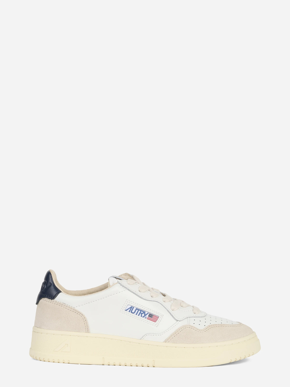 Sneaker Medalist Low in pelle e suede blu - vista laterale