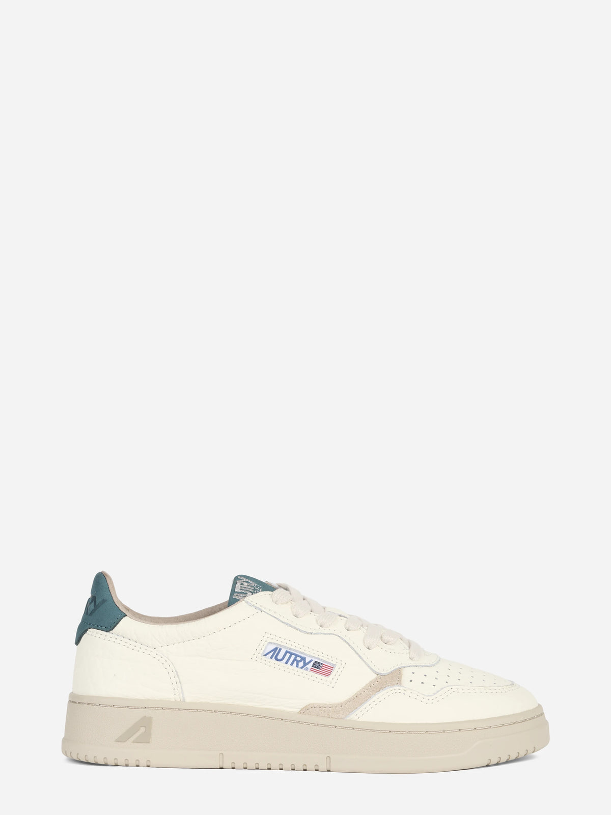 Sneaker Medalist Low in pelle bianca e blu - vista laterale