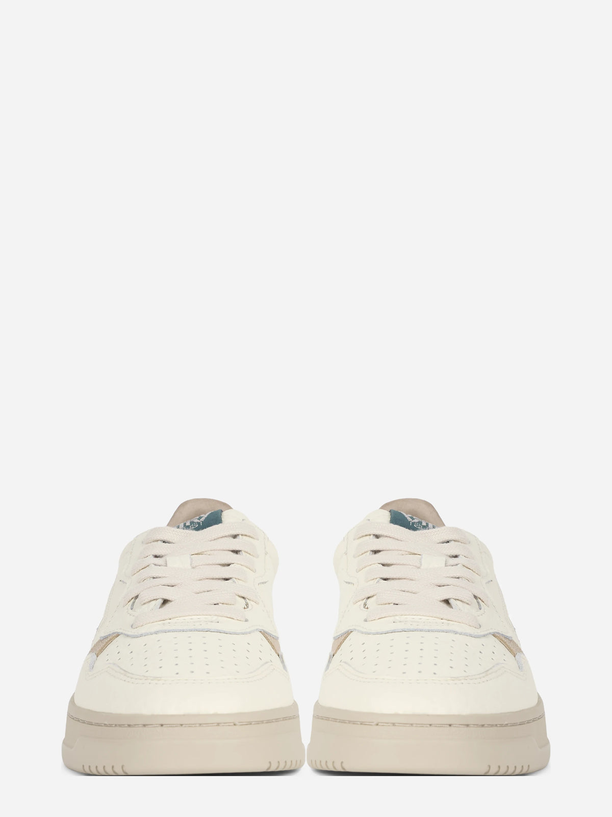 Sneaker Medalist Low in pelle bianca e blu - vista frontale
