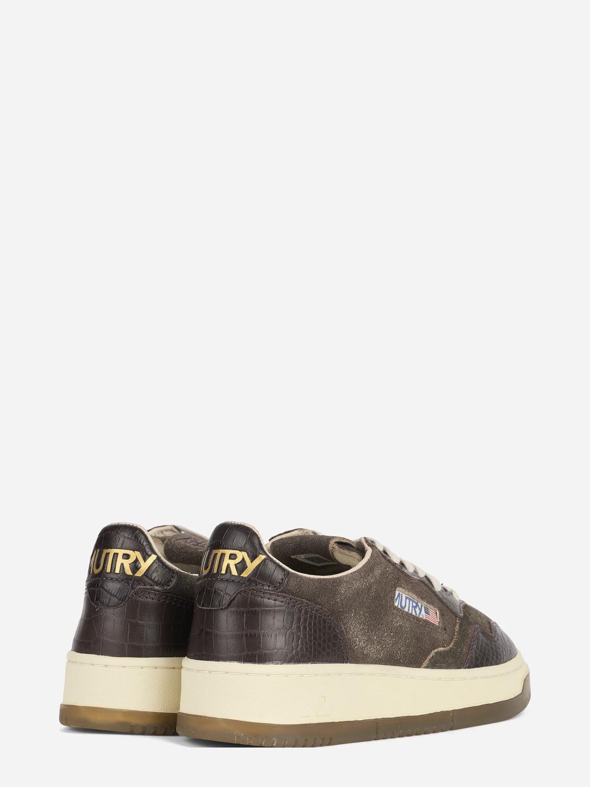 Sneaker Medalist Low in suede e pelle marrone - dettaglio della suola