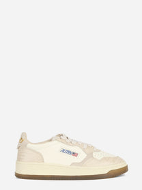 Sneaker Medalist Low in pelle avorio e beige - vista laterale