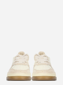 Sneaker Medalist Low in pelle avorio e beige - vista frontale