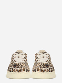 Sneaker Medalist Low effetto cavallino leopardato - vista frontale