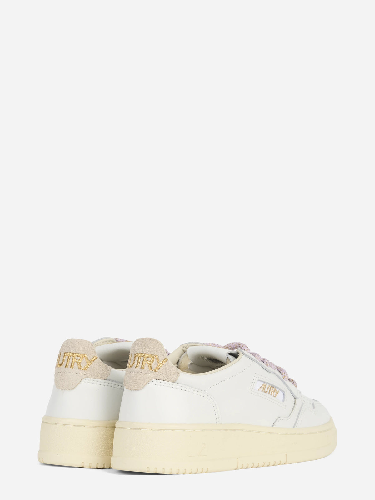 Sneaker Medalist Low in pelle bianca e lilla - dettaglio della suola