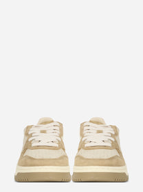 Sneaker Medalist Low in suede platino e beige - vista frontale