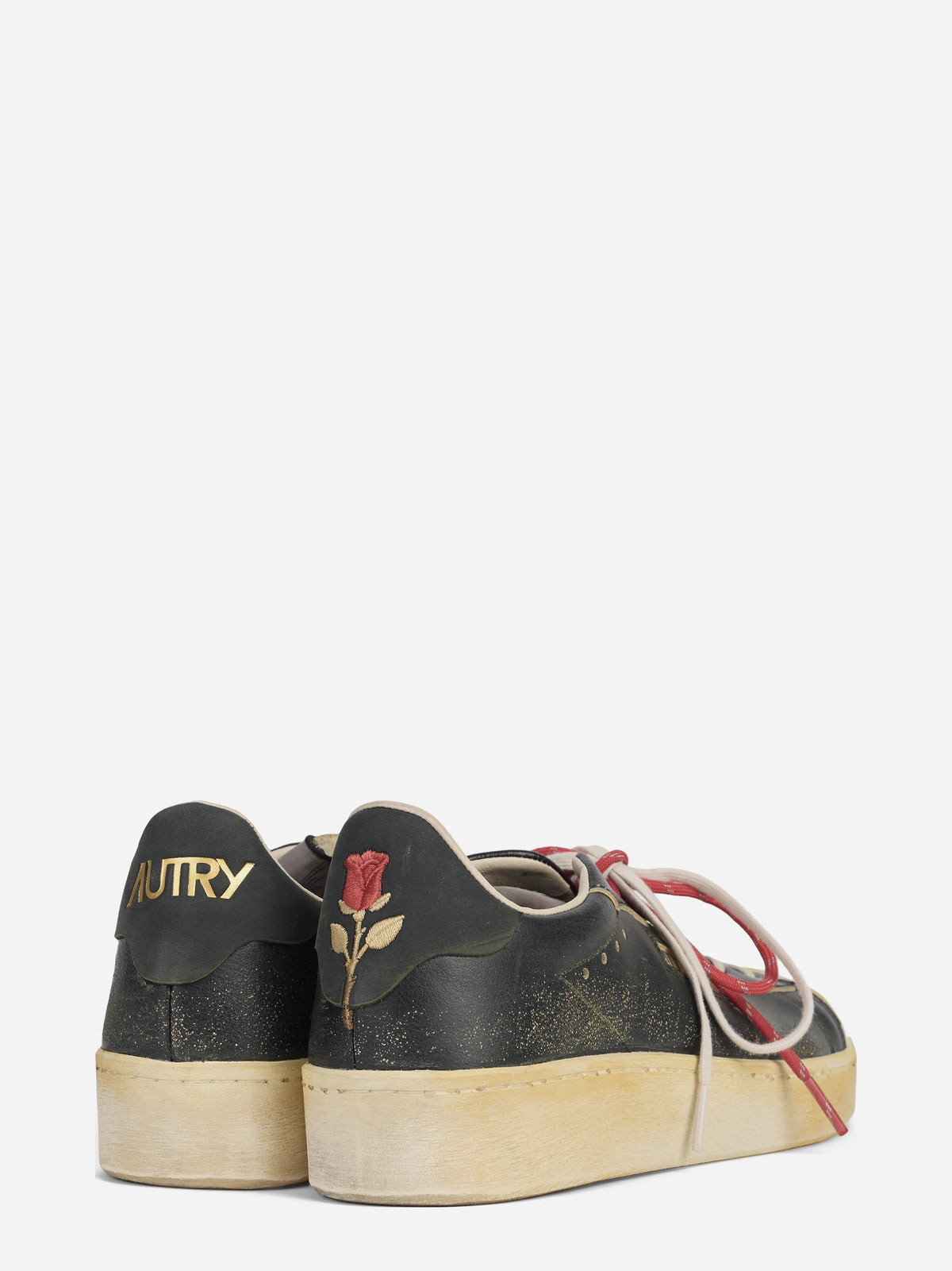 Sneaker Dallas Vintage Low in pelle nera - vista posteriore
