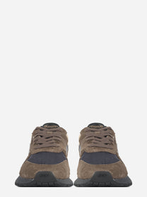 Sneaker Reelwind Low in nylon e suede marrone - vista frontale