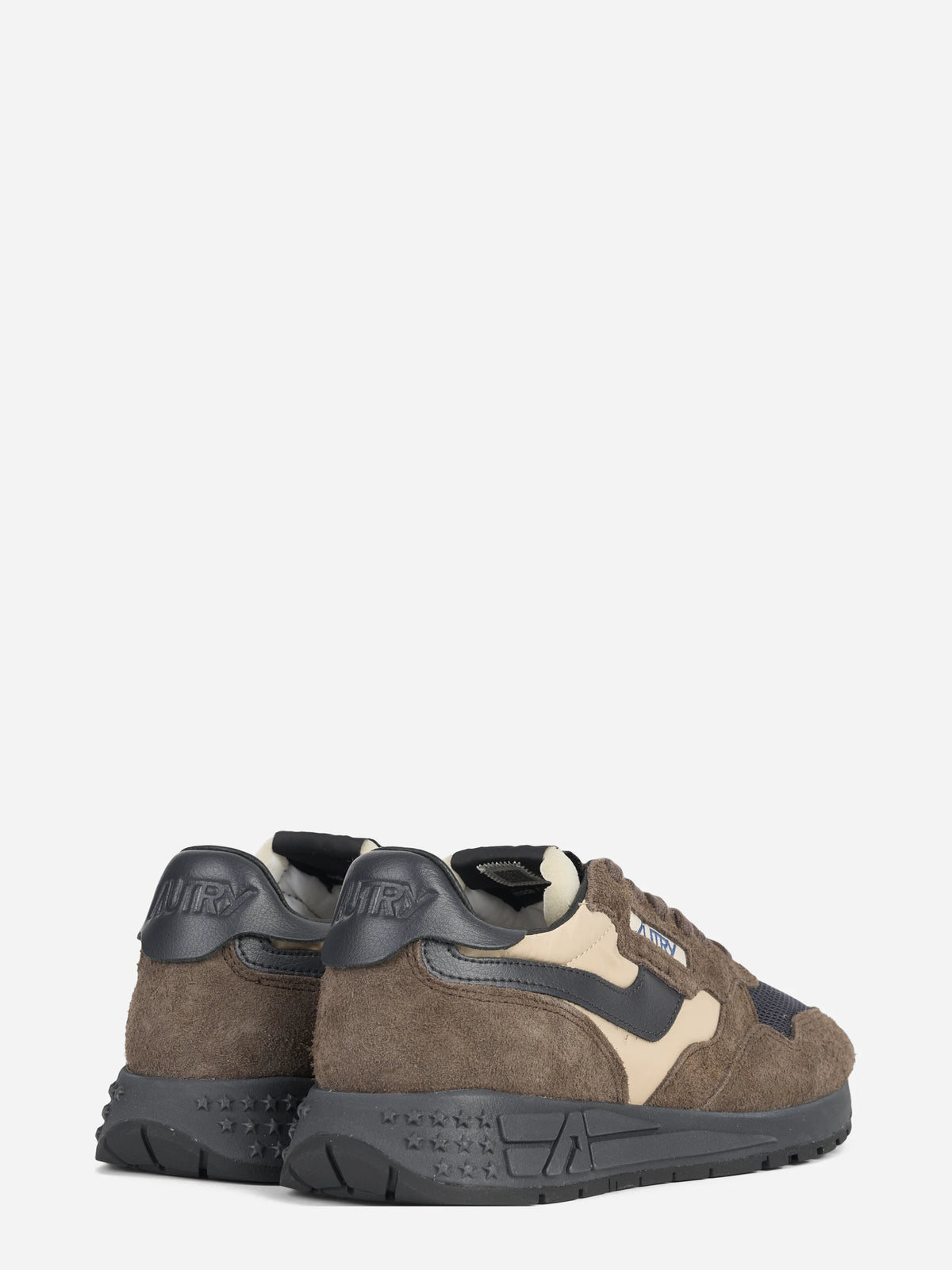 Sneaker Reelwind Low in nylon e suede marrone - dettaglio della suola
