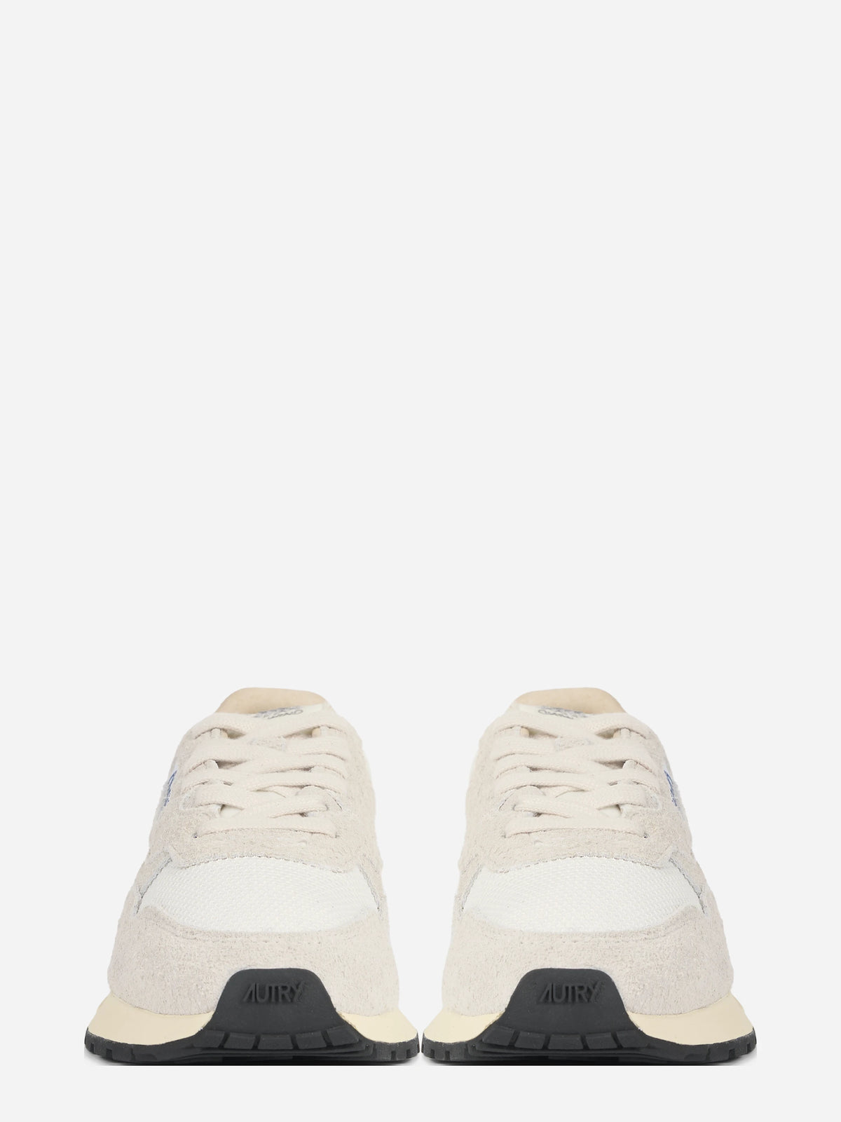 Sneaker Reelwind Low in nylon e suede grigia - vista frontale