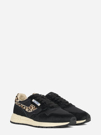 Sneaker Reelwind Low effetto cavallino nera - vista tre quarti
