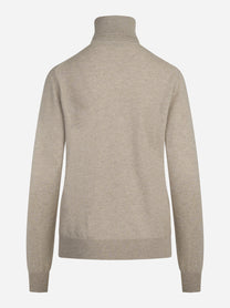 Lupetto argyle in cashmere marrone - vista posteriore