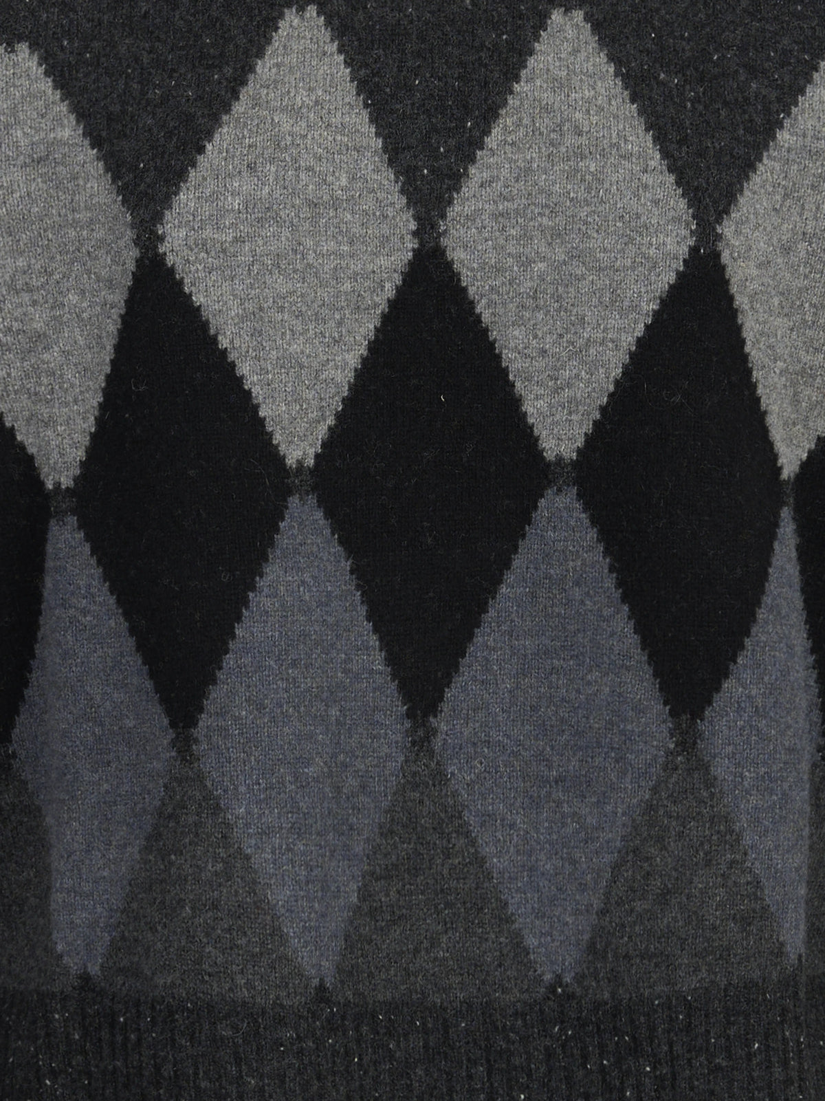 Dolcevita argyle in cashmere grigio - dettaglio del prodotto