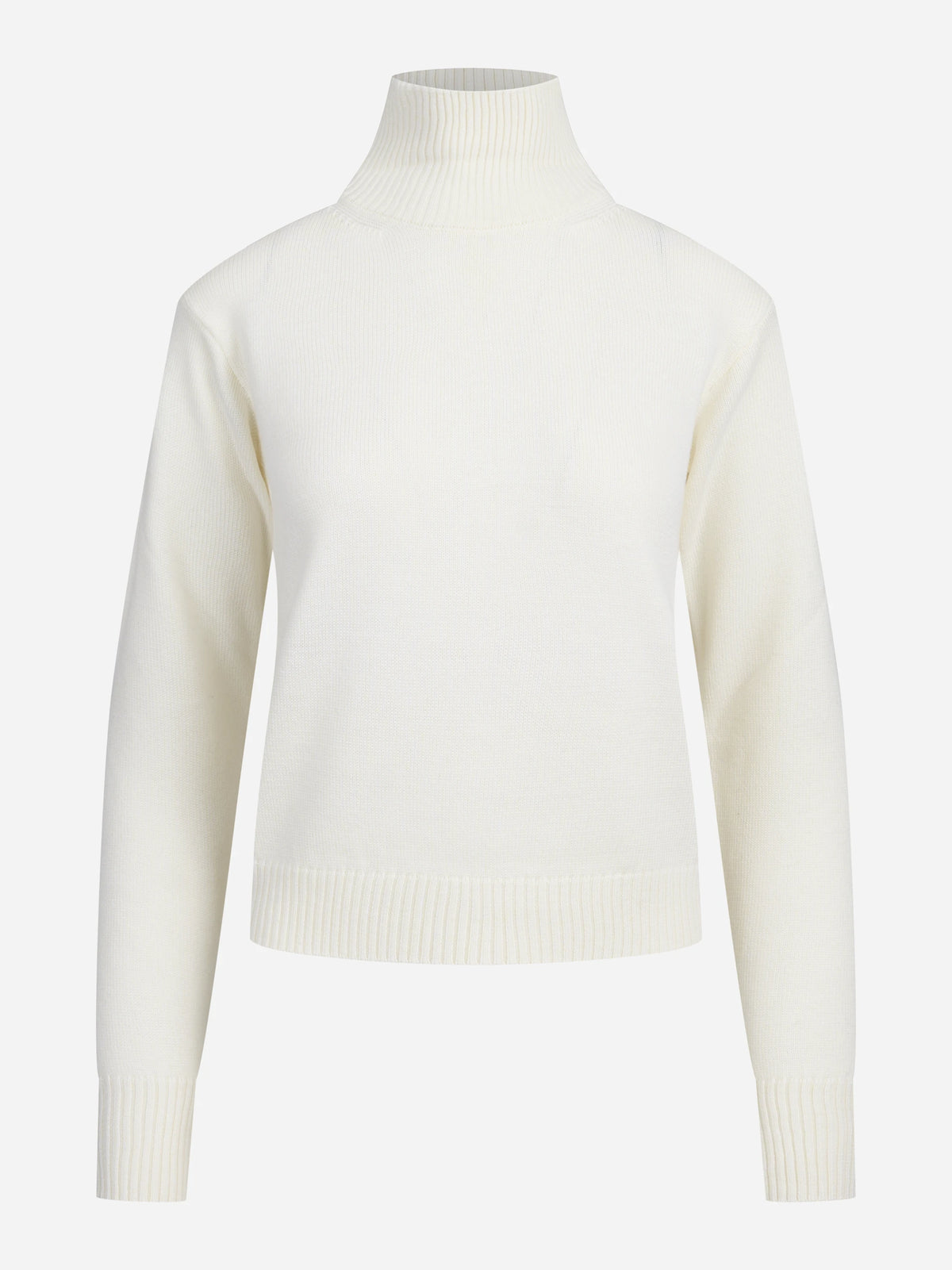Dolcevita oversize in lana bianco - vista frontale