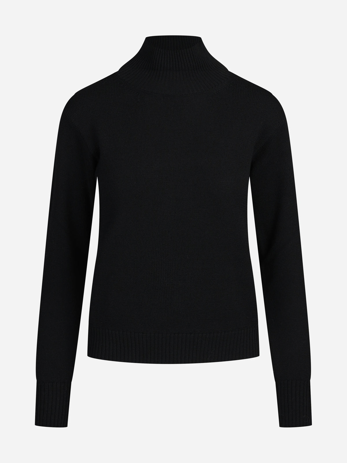 Lupetto oversize in lana nera - vista frontale