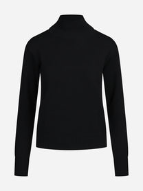 Lupetto oversize in lana nera - vista frontale