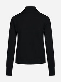 Lupetto oversize in lana nera - vista posteriore