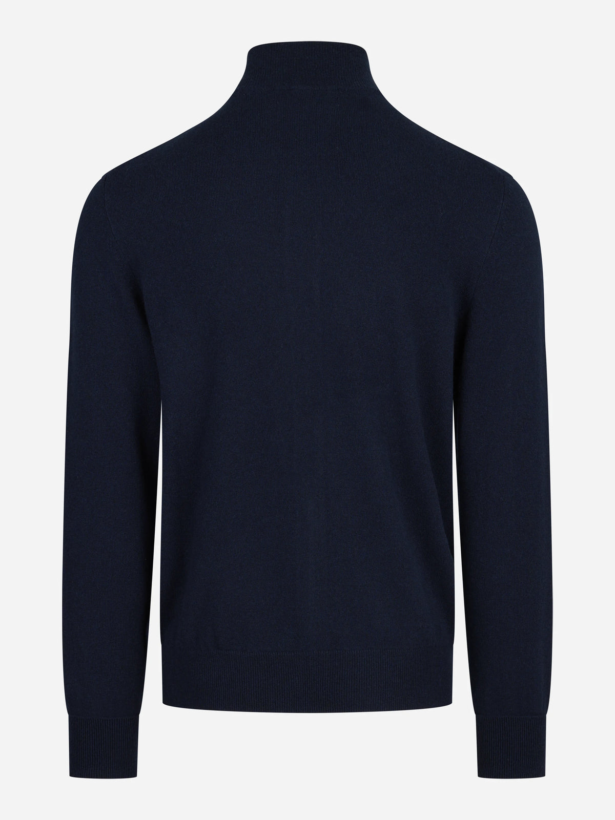 Cardigan full zip in cashmere blu - vista posteriore