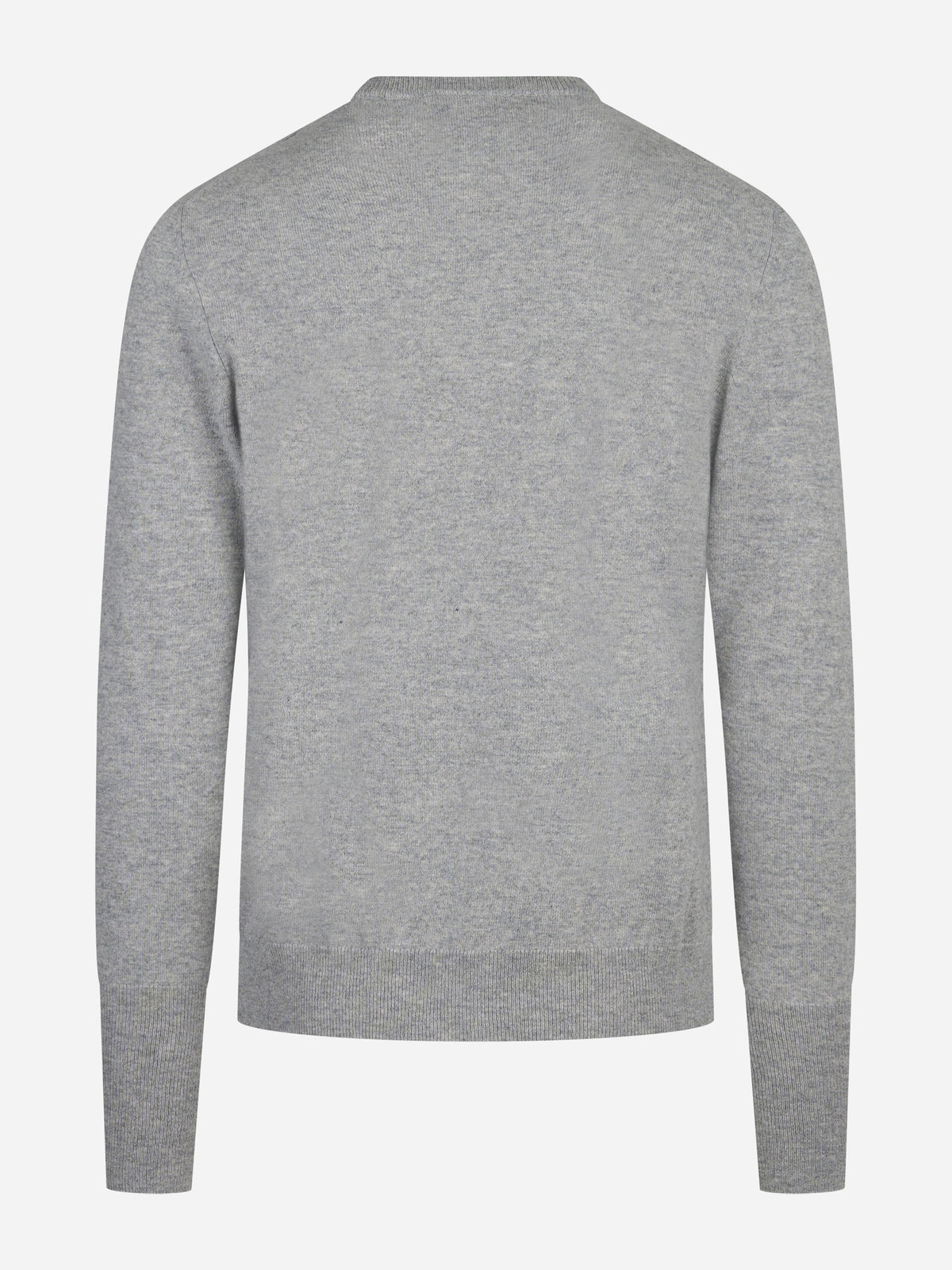 Maglia girocollo in cashmere grigio - vista posteriore