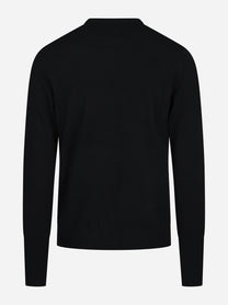 Maglia girocollo in cashmere nero - vista posteriore
