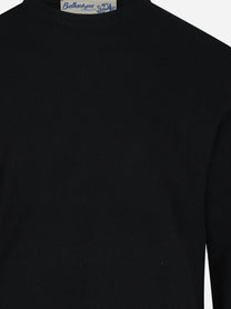 Maglia girocollo in cashmere nero - dettaglio
