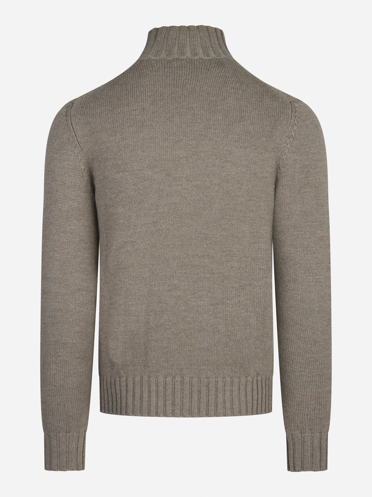 Maglia lupetto in lana beige - vista posteriore