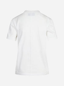 T-shirt con logo ricamato bianco - vista posteriore