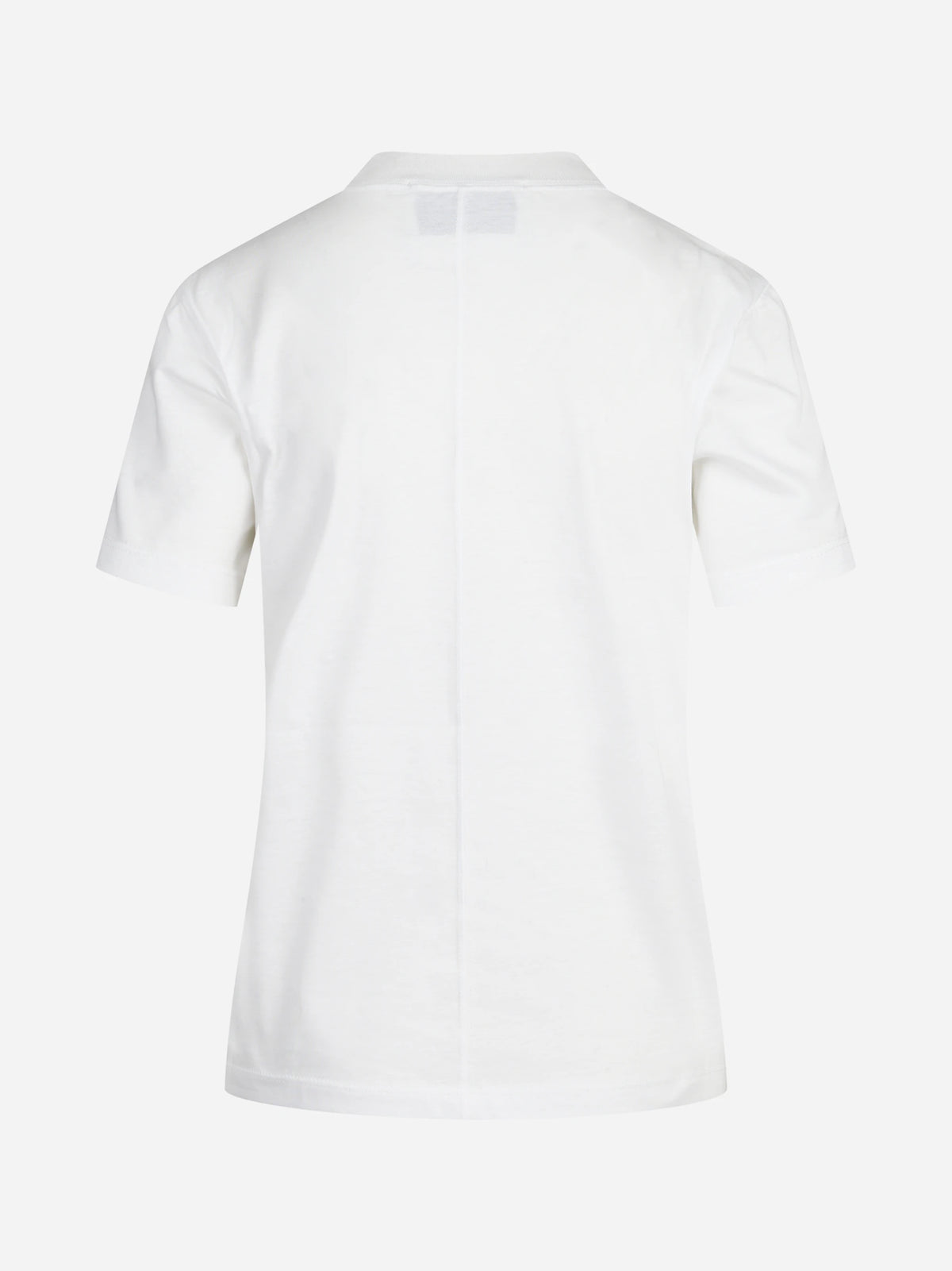 T-shirt con logo ricamato bianco - vista posteriore