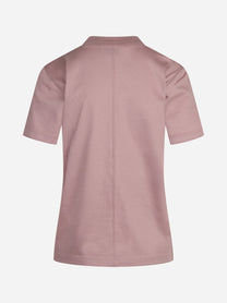 T-shirt con logo ricamato rosa - vista posteriore