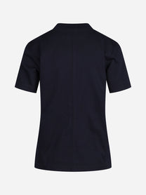 T-shirt con logo ricamato blu - vista posteriore