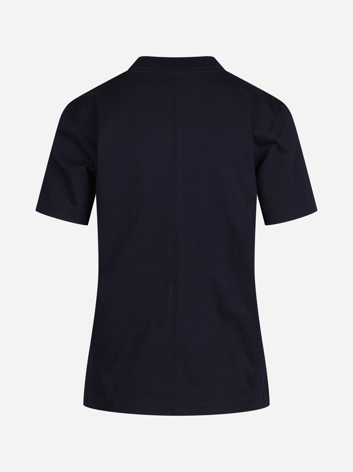 T-shirt con logo ricamato blu - vista posteriore