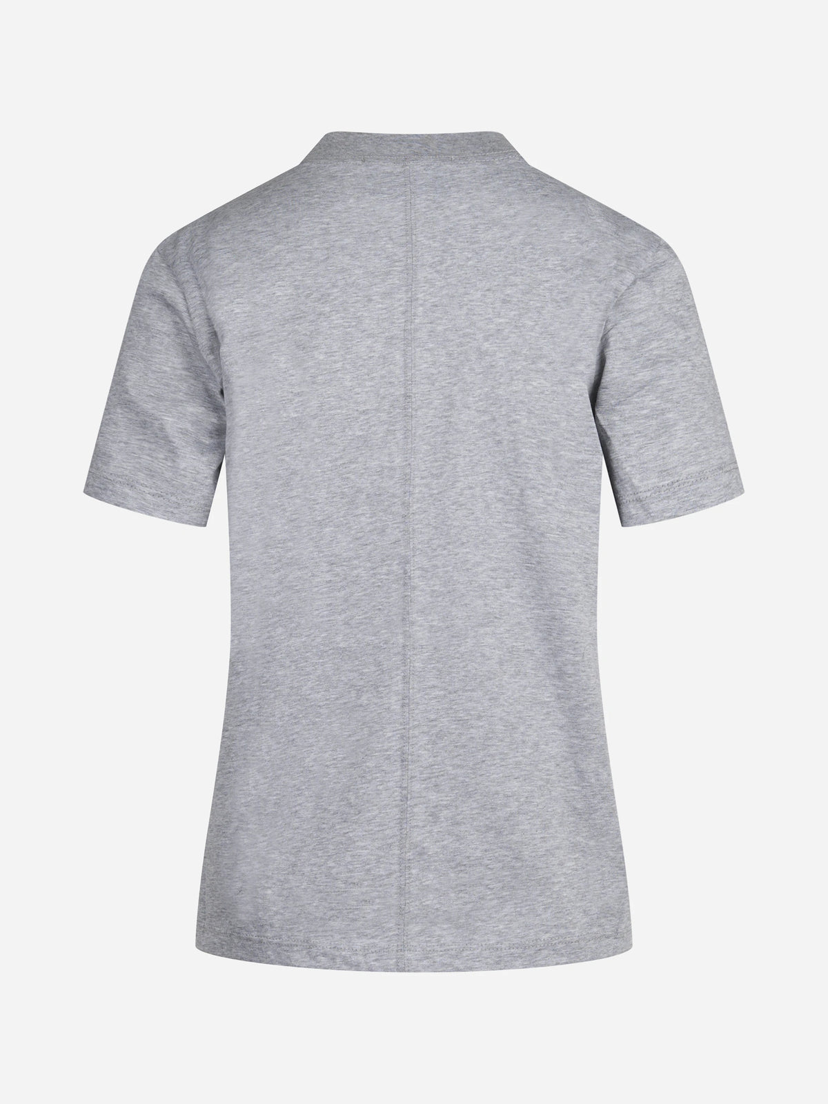 T-shirt con logo ricamato grigio - vista posteriore