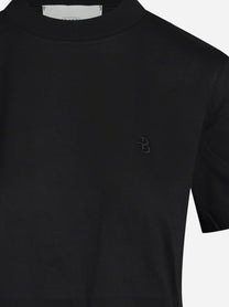 T-shirt con logo ricamato nero - dettaglio del prodotto