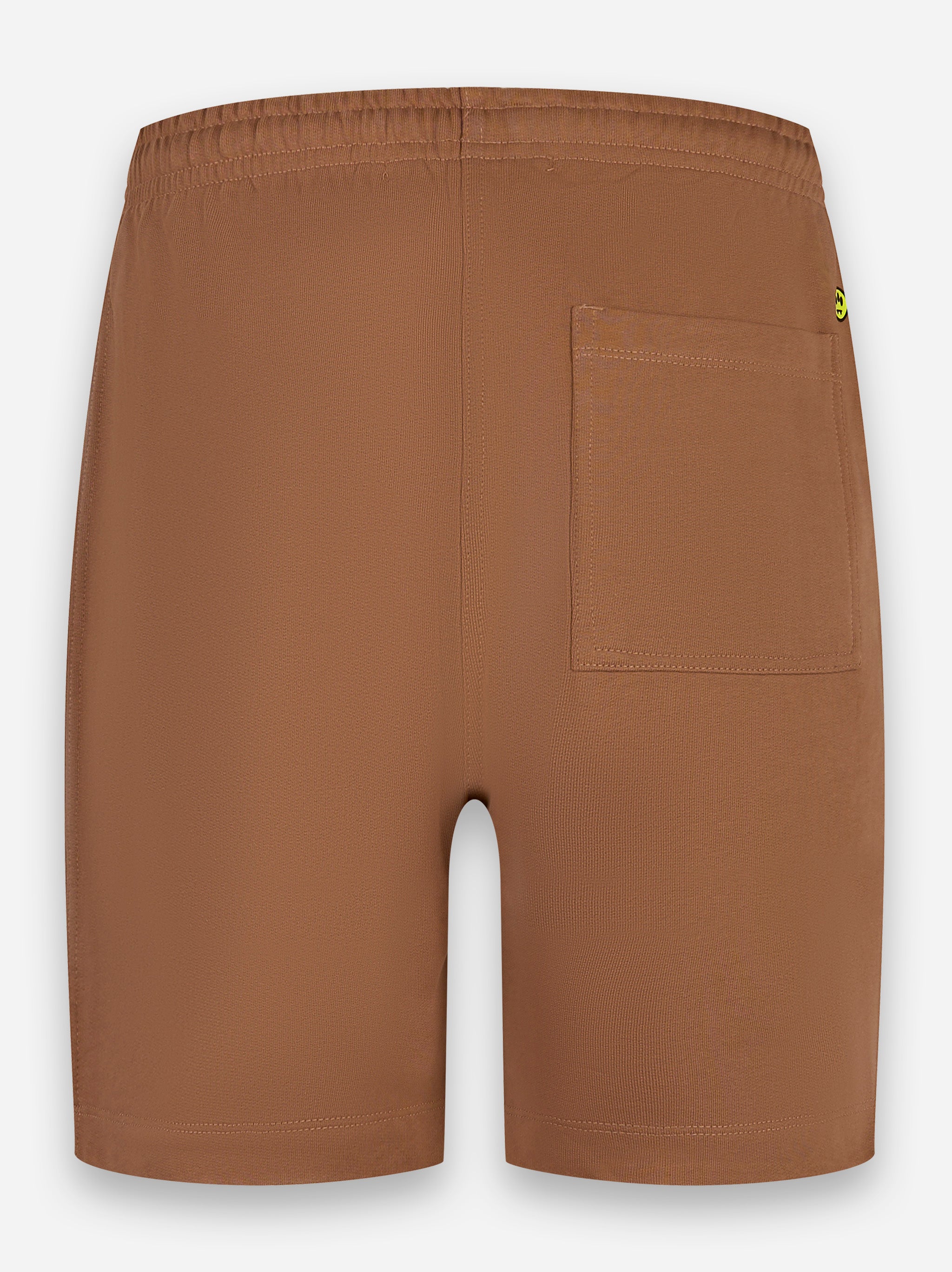 Shorts in jersey con logo Marrone
