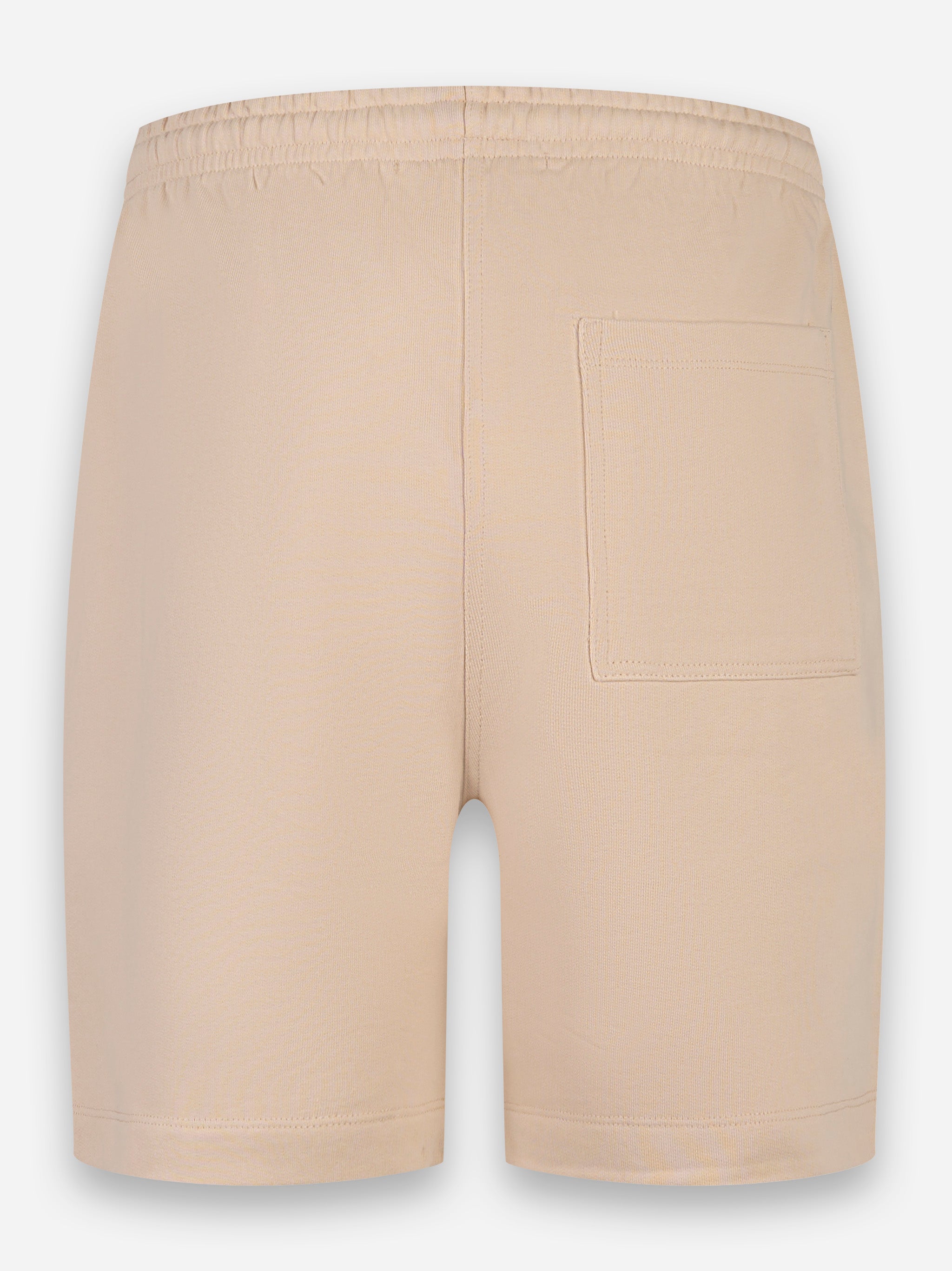Shorts in jersey con logo Beige