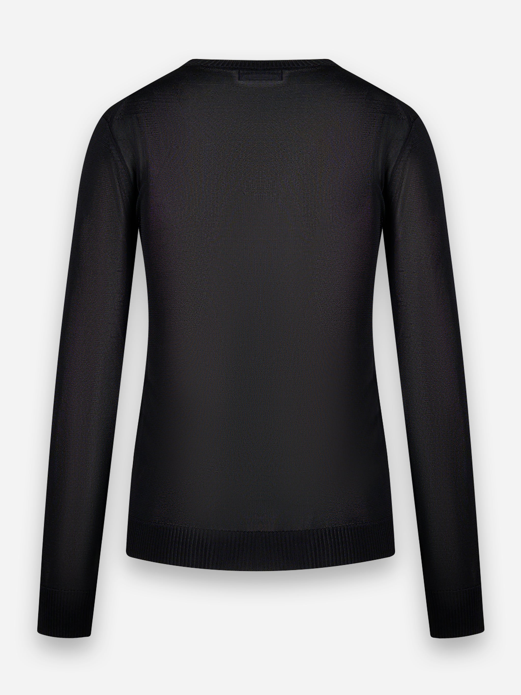 Maglia girocollo in viscosa Nero