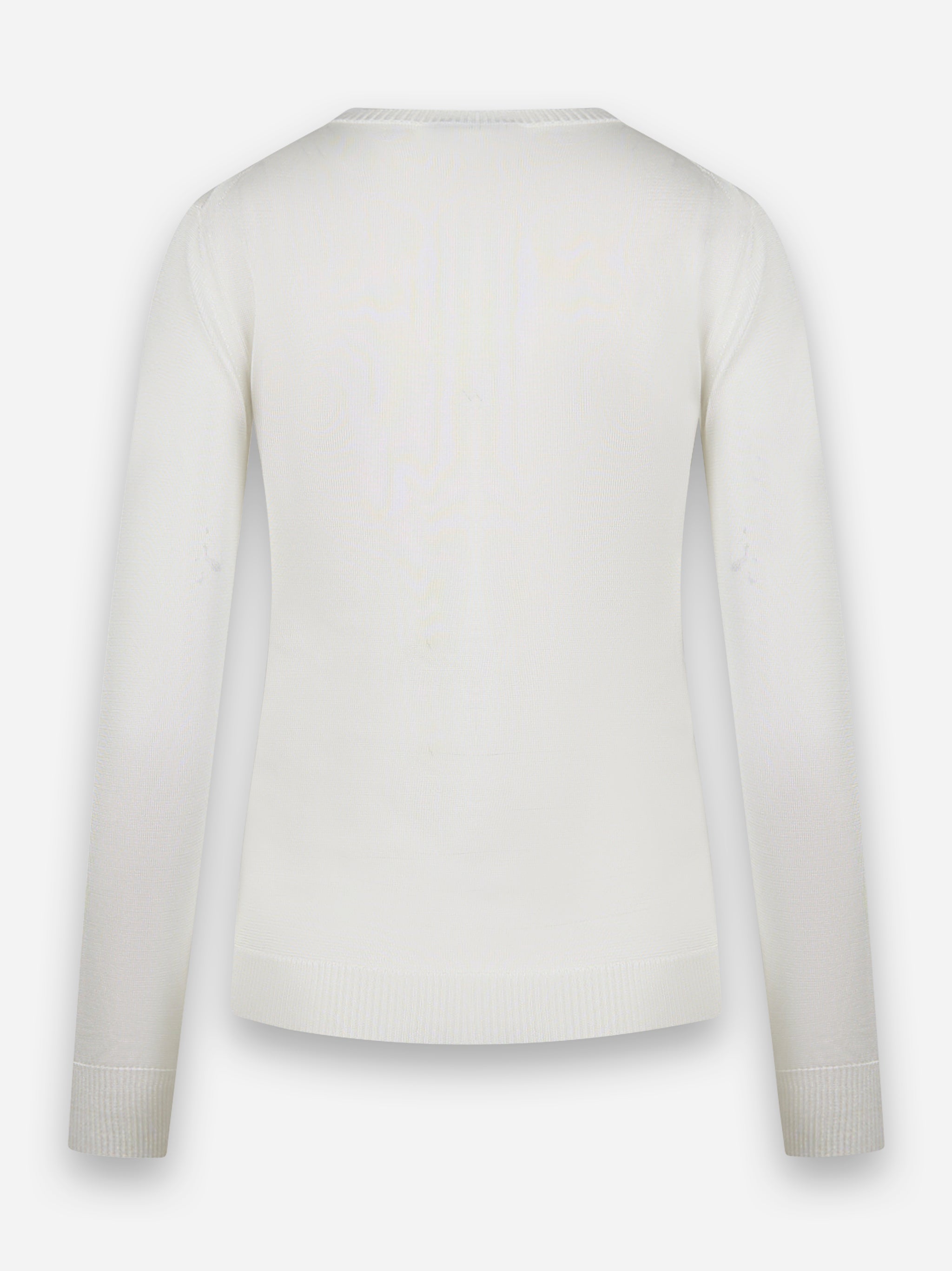 Maglia girocollo in viscosa Bianco