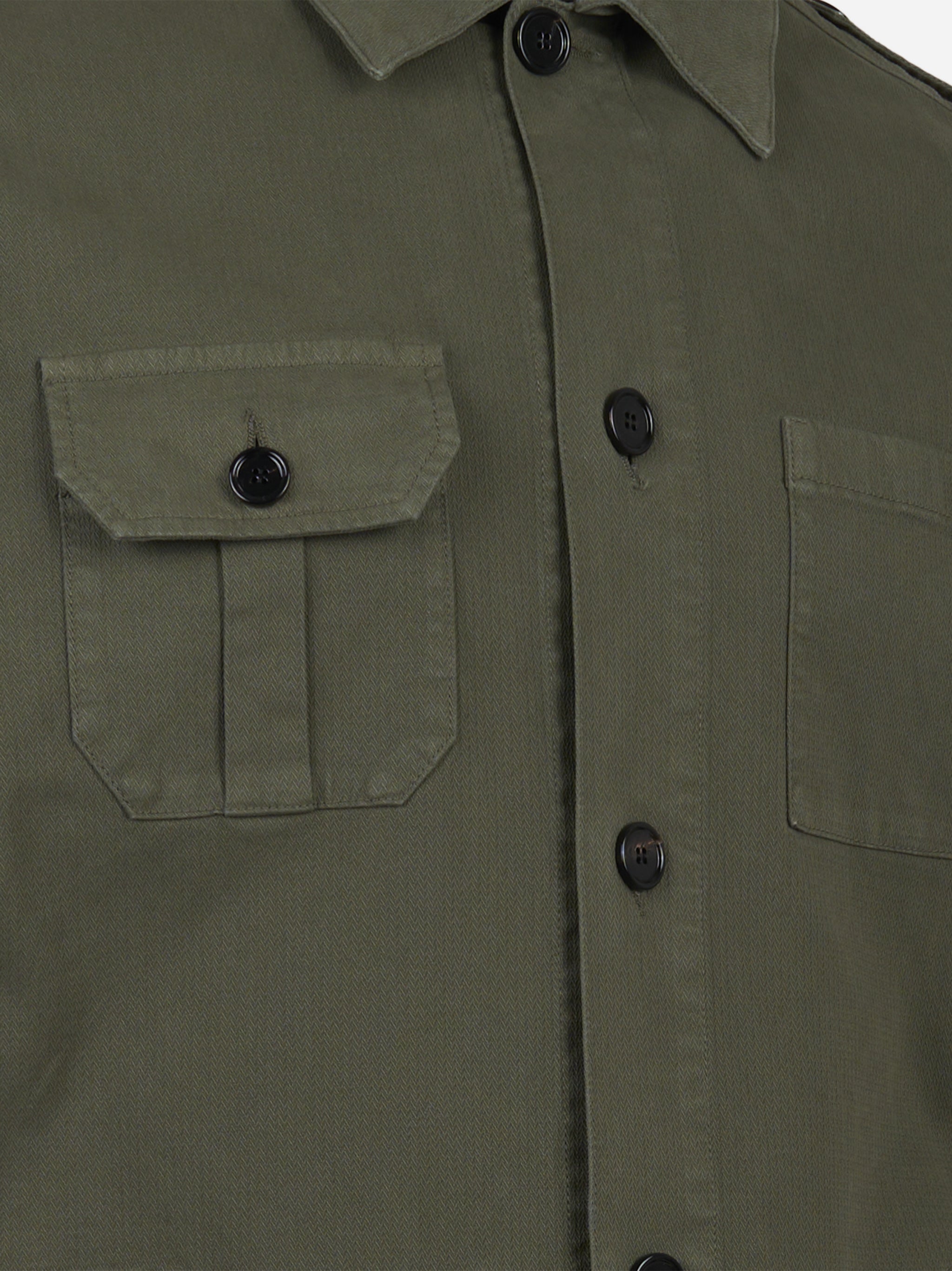 Field jacket in cotone Verde