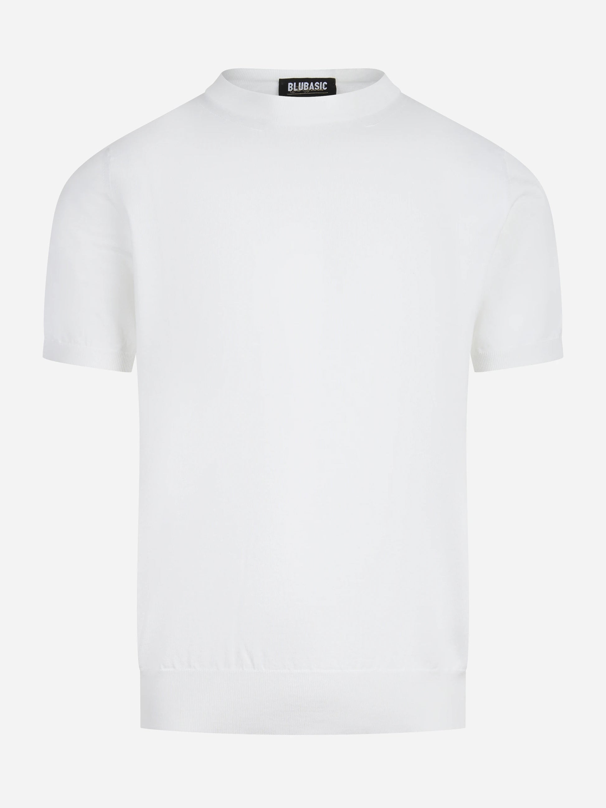 Maglia manica corta in cotone bianco finezza 18