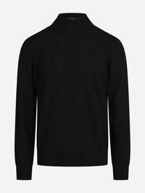 Maglia lupetto in cashmere nero - vista frontale