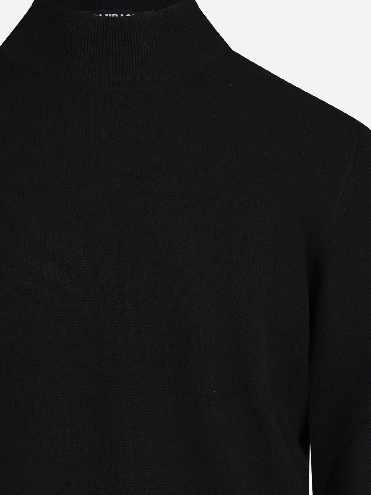 Maglia lupetto in cashmere nero - dettaglio del prodotto