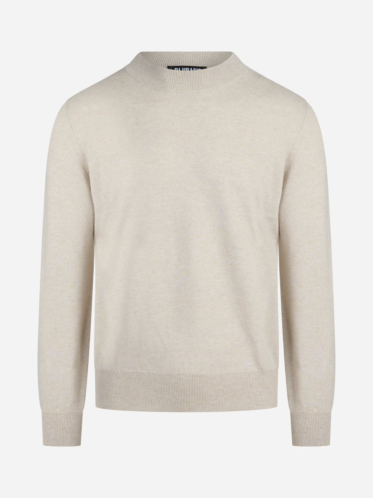 Maglia lupetto in cashmere beige - vista frontale